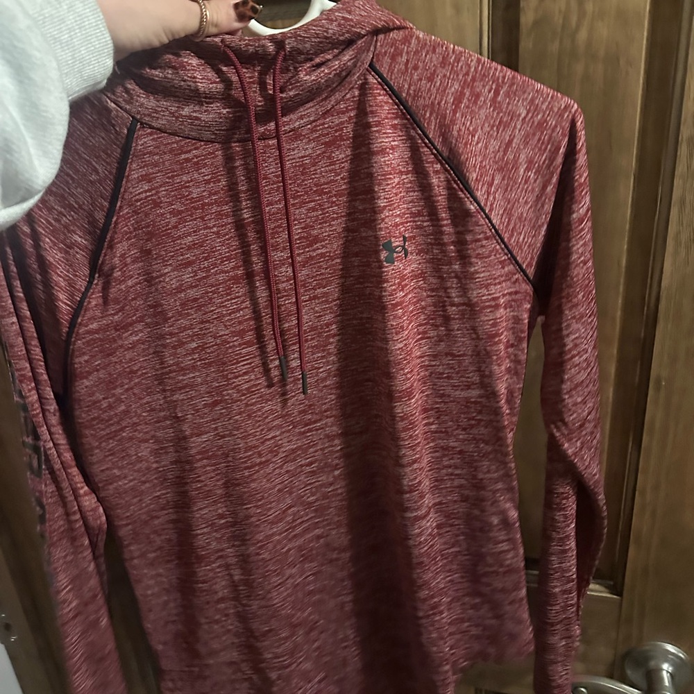 Under Armour Heathered Red Long Sleeve Hoodie